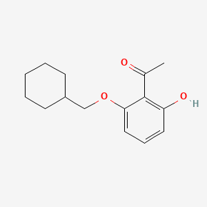 molecular formula C15H20O3 B1326540 1-[2-(Cyclohexylmethoxy)-6-hydroxyphenyl]ethanone CAS No. 919092-53-8