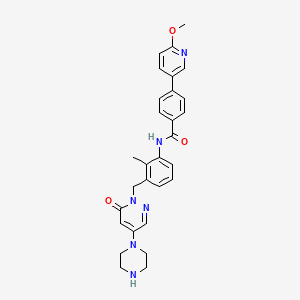 molecular formula C29H30N6O3 B1326552 4-(6-Methoxy-3-pyridyl)-N-[2-methyl-3-[(6-oxo-4-piperazin-1-yl-pyridazin-1-yl)methyl]phenyl]benzamide CAS No. 1103458-91-8