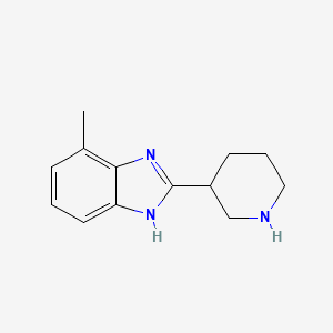 molecular formula C13H17N3 B1326561 7-Methyl-2-piperidin-3-yl-1H-benzimidazole CAS No. 933682-42-9