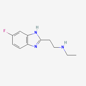 molecular formula C11H14FN3 B1326562 N-Ethyl-N-[2-(5-fluoro-1H-benzimidazol-2-YL)ethyl]amine CAS No. 915921-45-8
