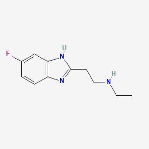 molecular formula C11H14FN3 B1326562 N-乙基-N-[2-(5-氟-1H-苯并咪唑-2-基)乙基]胺 CAS No. 915921-45-8