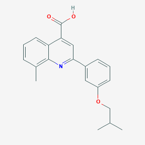 molecular formula C21H21NO3 B1326564 2-(3-Isobutoxyphenyl)-8-methylquinoline-4-carboxylic acid CAS No. 932796-07-1