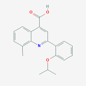 molecular formula C20H19NO3 B1326565 2-(2-Isopropoxyphenyl)-8-methylquinoline-4-carboxylic acid CAS No. 932928-82-0