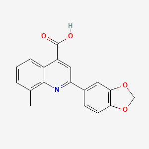 molecular formula C18H13NO4 B1326566 2-(1,3-Benzodioxol-5-yl)-8-methylquinoline-4-carboxylic acid CAS No. 932796-11-7