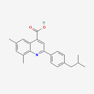 molecular formula C22H23NO2 B1326567 2-(4-Isobutylphenyl)-6,8-dimethylquinoline-4-carboxylic acid CAS No. 932841-29-7