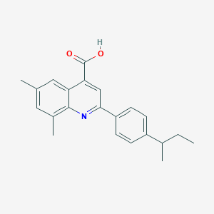 molecular formula C22H23NO2 B1326568 2-(4-Sec-butylphenyl)-6,8-dimethylquinoline-4-carboxylic acid CAS No. 932928-86-4