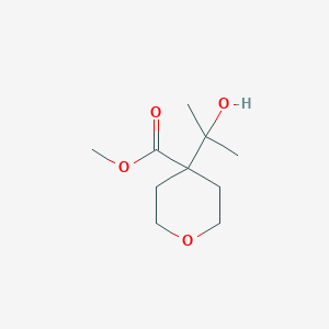 molecular formula C10H18O4 B13265688 Methyl 4-(2-hydroxypropan-2-yl)oxane-4-carboxylate 