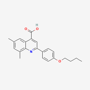 molecular formula C22H23NO3 B1326569 2-(4-丁氧基苯基)-6,8-二甲基喹啉-4-羧酸 CAS No. 932796-15-1