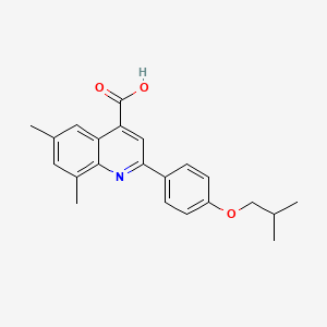 molecular formula C22H23NO3 B1326570 2-(4-Isobutoxyphenyl)-6,8-dimethylquinoline-4-carboxylic acid CAS No. 932886-65-2