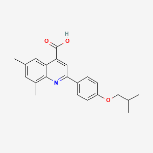 molecular formula C22H23NO3 B1326570 2-(4-异丁氧基苯基)-6,8-二甲基喹啉-4-甲酸 CAS No. 932886-65-2