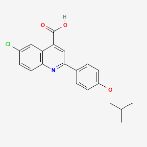 molecular formula C20H18ClNO3 B1326575 6-Chloro-2-(4-isobutoxyphenyl)quinoline-4-carboxylic acid CAS No. 932928-98-8