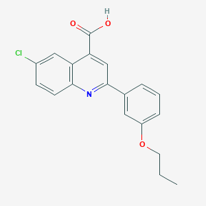 molecular formula C19H16ClNO3 B1326576 6-Chloro-2-(3-propoxyphenyl)quinoline-4-carboxylic acid CAS No. 932796-26-4