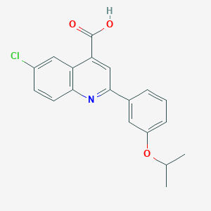 molecular formula C19H16ClNO3 B1326577 6-氯-2-(3-异丙氧基苯基)喹啉-4-羧酸 CAS No. 932886-77-6