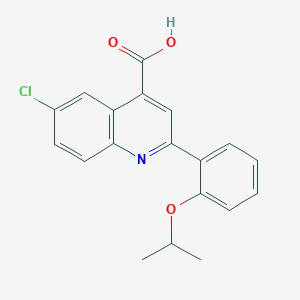 molecular formula C19H16ClNO3 B1326578 6-氯-2-(2-异丙氧苯基)喹啉-4-羧酸 CAS No. 932886-81-2