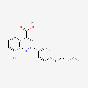 molecular formula C20H18ClNO3 B1326582 2-(4-Butoxyphenyl)-8-chloroquinoline-4-carboxylic acid CAS No. 863185-06-2