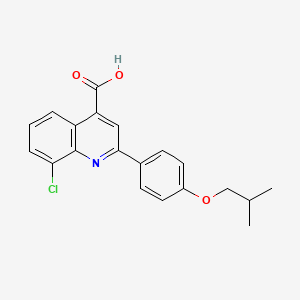 molecular formula C20H18ClNO3 B1326584 8-クロロ-2-(4-イソブトキシフェニル)キノリン-4-カルボン酸 CAS No. 863185-05-1