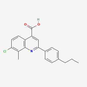 molecular formula C20H18ClNO2 B1326585 7-Chlor-8-methyl-2-(4-Propylphenyl)chinolin-4-carbonsäure CAS No. 862710-17-6