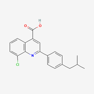 molecular formula C20H18ClNO2 B1326587 8-Chloro-2-(4-isobutylphenyl)quinoline-4-carboxylic acid CAS No. 862710-15-4