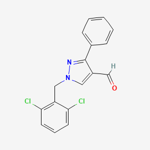 1-(2,6-dichlorobenzyl)-3-phenyl-1H-pyrazole-4-carbaldehyde