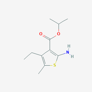 molecular formula C11H17NO2S B1326592 异丙基 2-氨基-4-乙基-5-甲基噻吩-3-羧酸酯 CAS No. 869946-98-5