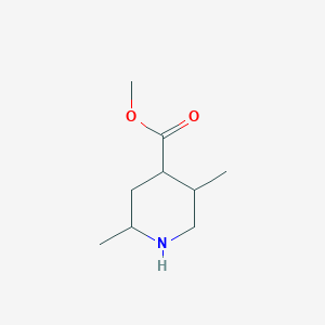 molecular formula C9H17NO2 B13265933 Methyl 2,5-dimethylpiperidine-4-carboxylate 