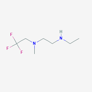 molecular formula C7H15F3N2 B13266005 Ethyl({2-[methyl(2,2,2-trifluoroethyl)amino]ethyl})amine 