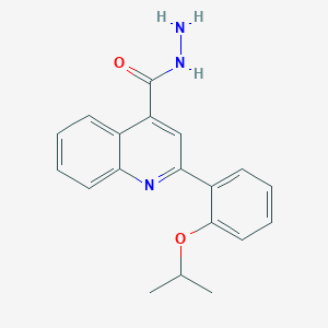 molecular formula C19H19N3O2 B1326603 2-(2-Isopropoxyphenyl)quinoline-4-carbohydrazide CAS No. 956576-43-5