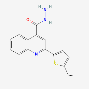 molecular formula C16H15N3OS B1326605 2-(5-乙基噻吩-2-基)喹啉-4-碳酰肼 CAS No. 956576-46-8