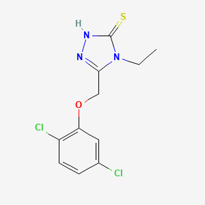 molecular formula C11H11Cl2N3OS B1326634 5-[(2,5-dichlorophenoxy)methyl]-4-ethyl-4H-1,2,4-triazole-3-thiol CAS No. 861240-03-1