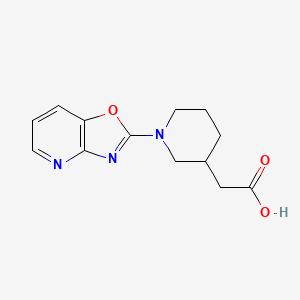 molecular formula C13H15N3O3 B1326649 (1-[1,3]Oxazolo[4,5-b]pyridin-2-ylpiperidin-3-yl)acetic acid CAS No. 1035840-21-1