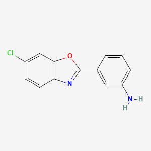 molecular formula C13H9ClN2O B1326651 3-(6-氯-1,3-苯并恶唑-2-基)苯胺 CAS No. 1071350-94-1