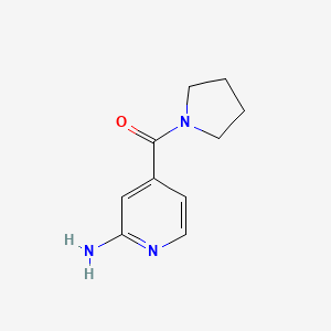 molecular formula C10H13N3O B1326661 (2-Aminopyridin-4-yl)(pyrrolidin-1-yl)methanone CAS No. 1060817-34-6