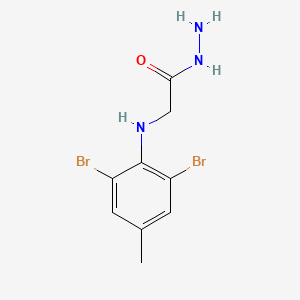 molecular formula C9H11Br2N3O B1326665 2-[(2,6-二溴-4-甲基苯基)氨基]乙酰肼 CAS No. 882760-46-5