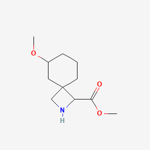 molecular formula C11H19NO3 B13266706 Methyl 6-methoxy-2-azaspiro[3.5]nonane-1-carboxylate 