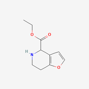 molecular formula C10H13NO3 B13266828 Ethyl 4H,5H,6H,7H-furo[3,2-c]pyridine-4-carboxylate 