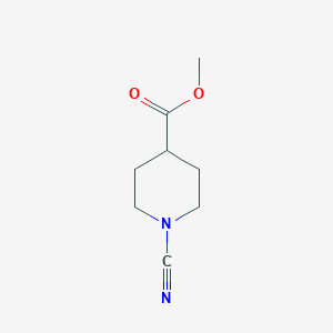 molecular formula C8H12N2O2 B13266867 Methyl 1-cyanopiperidine-4-carboxylate 