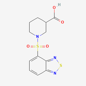 molecular formula C12H13N3O4S2 B1326688 1-(2,1,3-Benzothiadiazol-4-ylsulfonyl)piperidine-3-carboxylic acid CAS No. 1119451-24-9