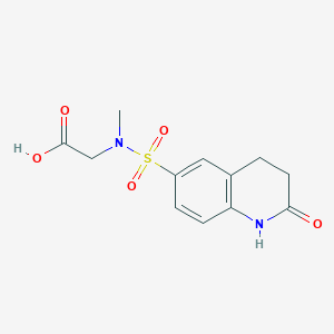 molecular formula C12H14N2O5S B1326689 {Methyl[(2-oxo-1,2,3,4-tetrahydroquinolin-6-yl)sulfonyl]amino}acetic acid 