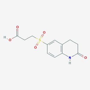 molecular formula C12H13NO5S B1326690 3-[(2-氧代-1,2,3,4-四氢喹啉-6-基)磺酰基]丙酸 CAS No. 1119451-25-0