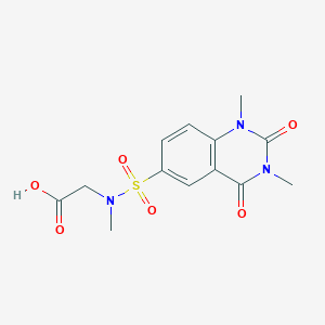 molecular formula C13H15N3O6S B1326691 [[(1,3-Dimethyl-2,4-dioxo-1,2,3,4-tetrahydro-quinazolin-6-yl)sulfonyl](methyl)amino]acetic acid CAS No. 773877-46-6