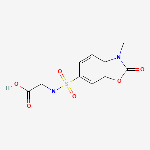 molecular formula C11H12N2O6S B1326694 {Methyl[(3-methyl-2-oxo-2,3-dihydro-1,3-benzoxazol-6-yl)sulfonyl]amino}acetic acid CAS No. 1099099-72-5