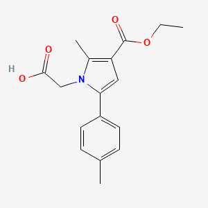molecular formula C17H19NO4 B1326697 [3-(ethoxycarbonyl)-2-methyl-5-(4-methylphenyl)-1H-pyrrol-1-yl]acetic acid CAS No. 327024-81-7