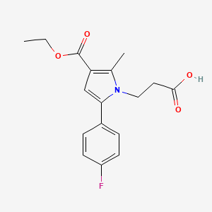 3-[3-(ethoxycarbonyl)-5-(4-fluorophenyl)-2-methyl-1H-pyrrol-1-yl]propanoic acid