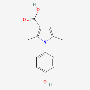 molecular formula C13H13NO3 B1326706 1-(4-hydroxyphenyl)-2,5-dimethyl-1H-pyrrole-3-carboxylic acid CAS No. 876294-76-7