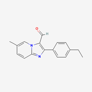 molecular formula C17H16N2O B1326707 2-(4-Ethylphenyl)-6-methylimidazo[1,2-a]pyridine-3-carbaldehyde CAS No. 899364-25-1