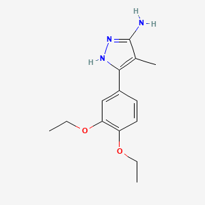 molecular formula C14H19N3O2 B1326716 3-(3,4-diethoxyphenyl)-4-methyl-1H-pyrazol-5-amine CAS No. 1232838-56-0