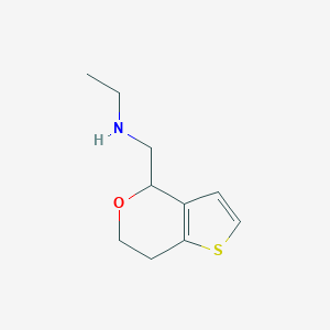 molecular formula C10H15NOS B13267254 Ethyl({4H,6H,7H-thieno[3,2-c]pyran-4-ylmethyl})amine 