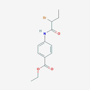 molecular formula C13H16BrNO3 B1326729 4-[(2-溴丁酰)氨基]苯甲酸乙酯 CAS No. 1119452-36-6