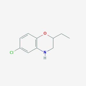 molecular formula C10H12ClNO B1326733 6-chloro-2-ethyl-3,4-dihydro-2H-1,4-benzoxazine CAS No. 890045-10-0