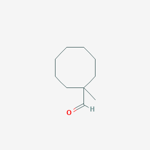 molecular formula C10H18O B13267345 Cyclooctanecarboxaldehyde,1-methyl- 